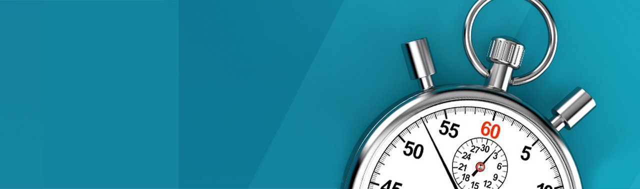 Timer on a blue background