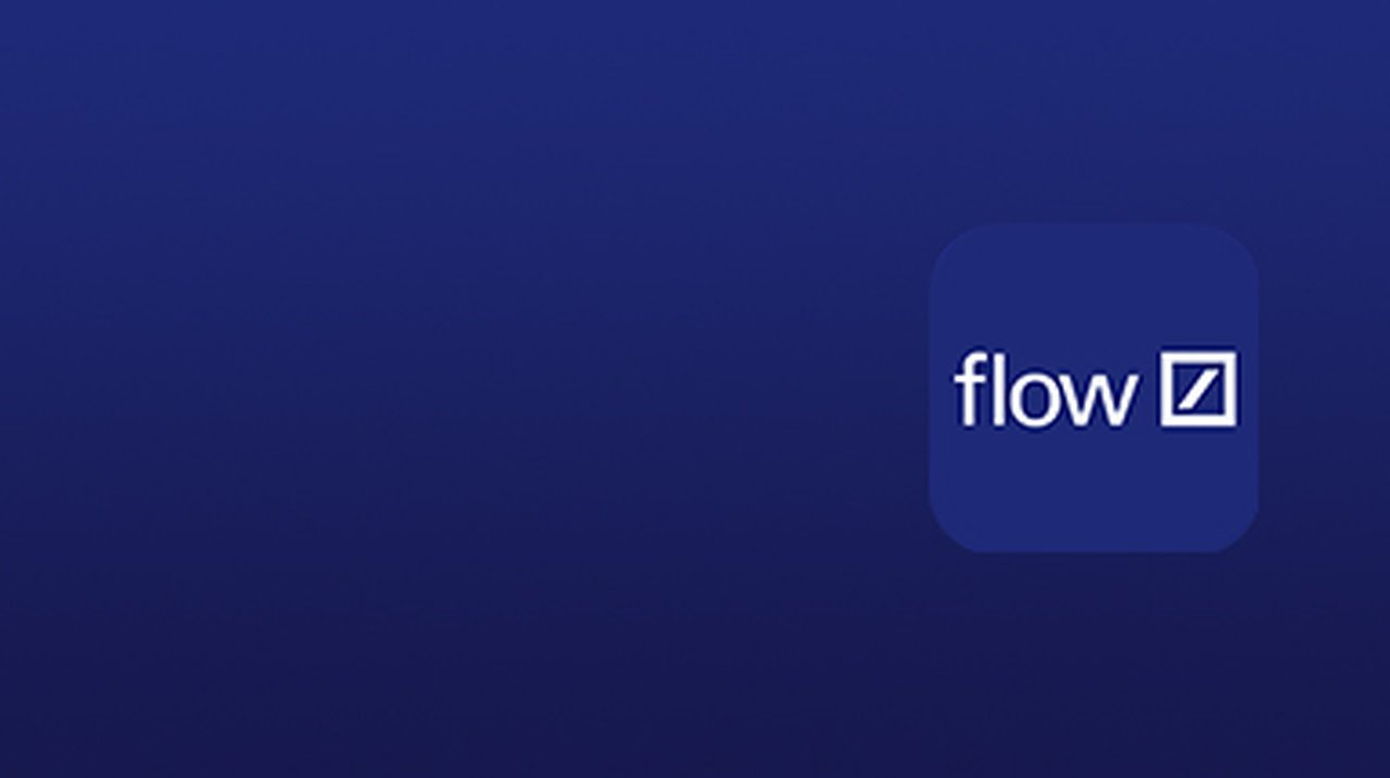 Deutsche Bank flow App Icon on blue background