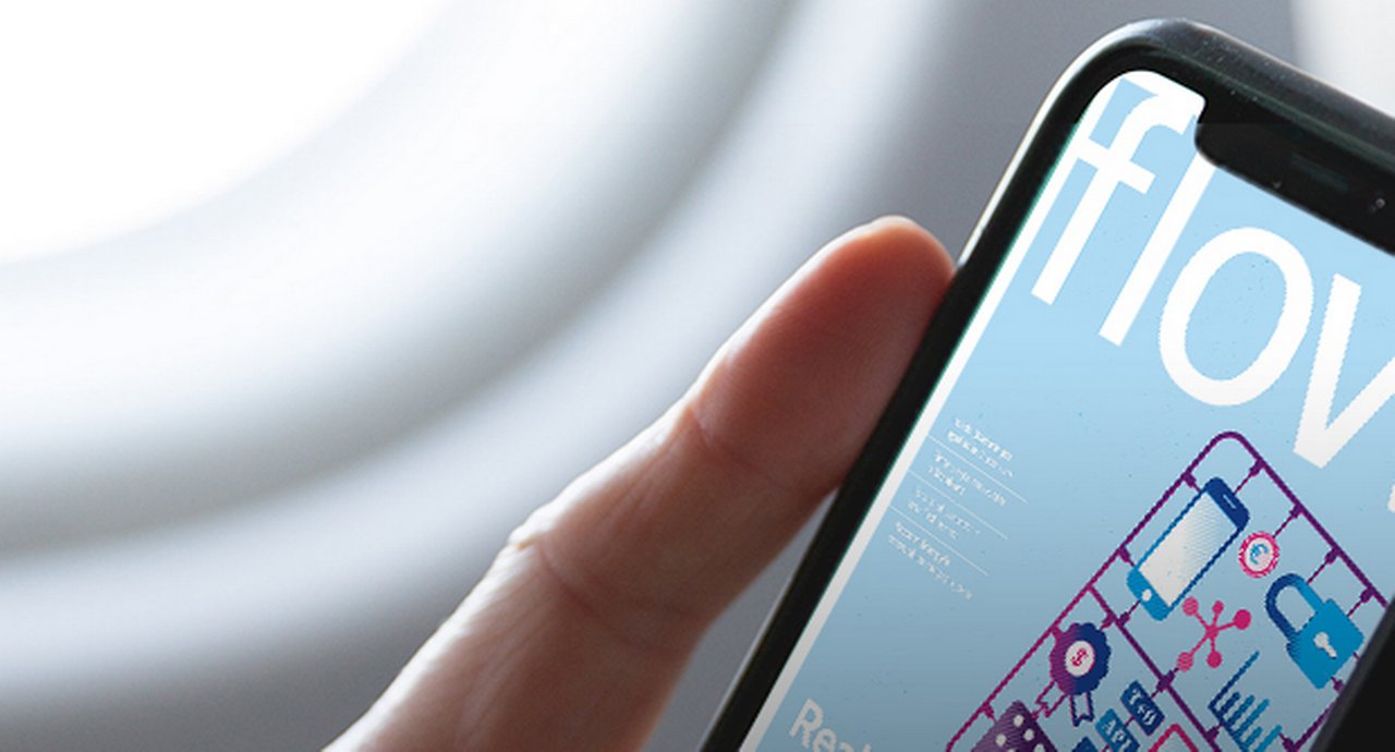 flow magazine 2024-2025 being displayed on a smartphone