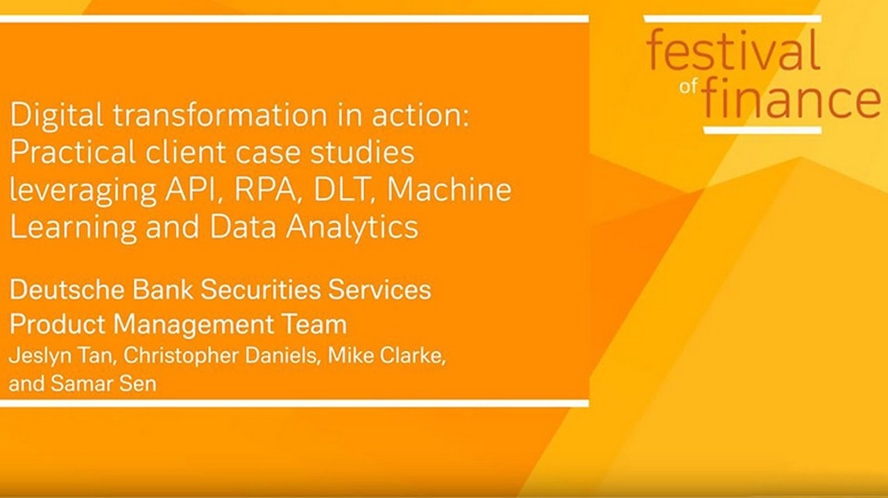 Driving digital transformation in securities services