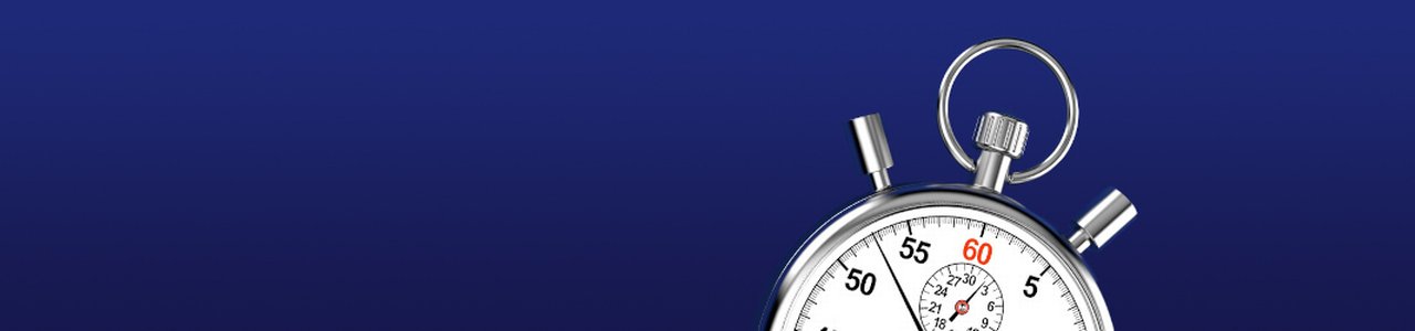Stopwatch on dark blue background