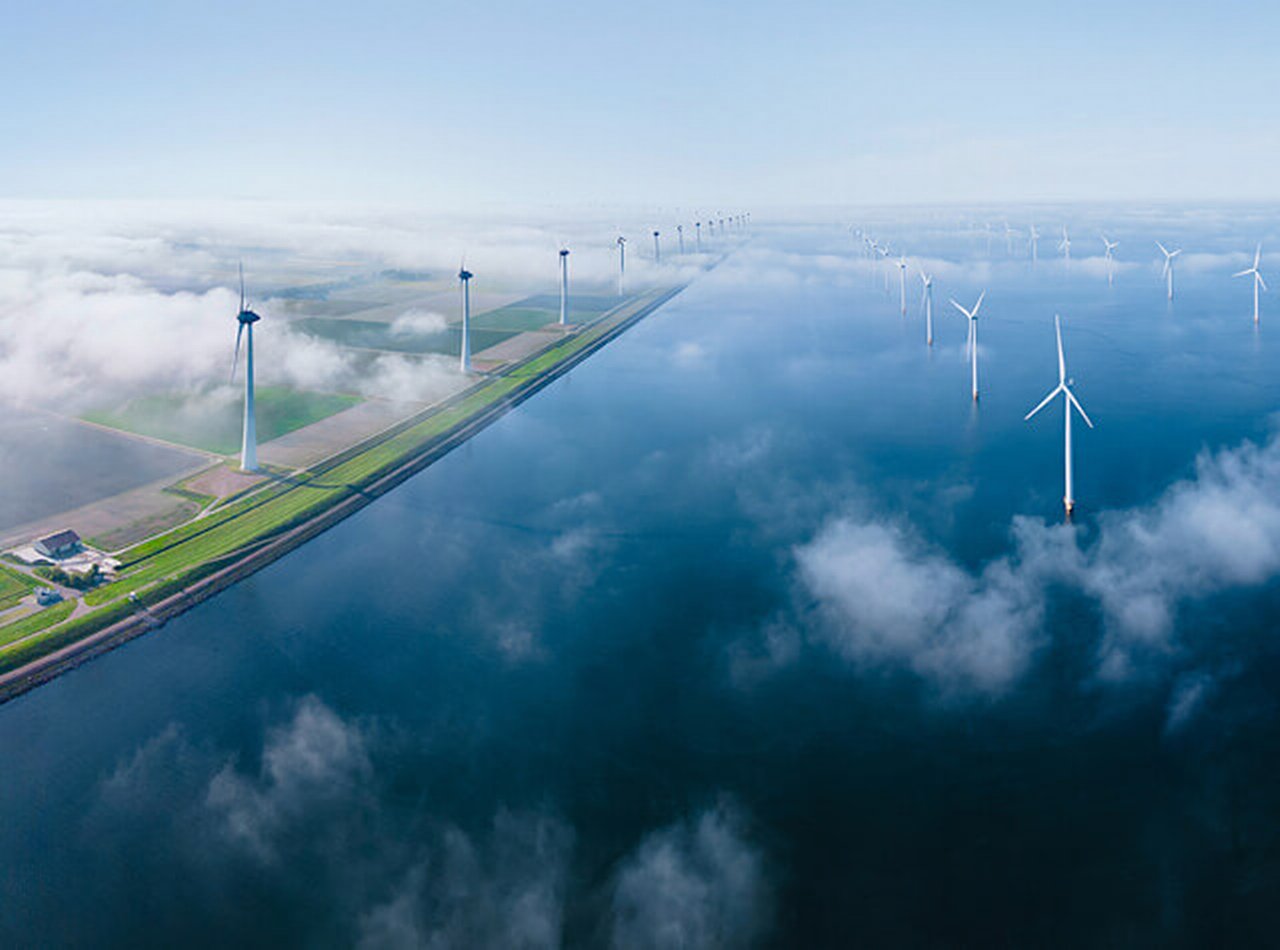 onshore and offshore windmills