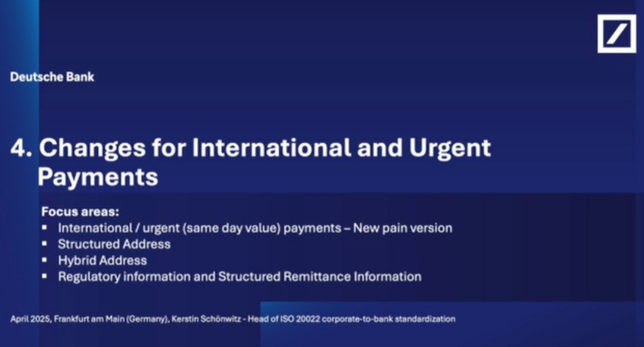 Changes for International and Urgent Payments Focus areas