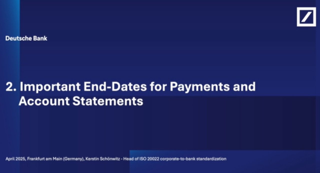 Important End-Dates for Payments and Account Statements