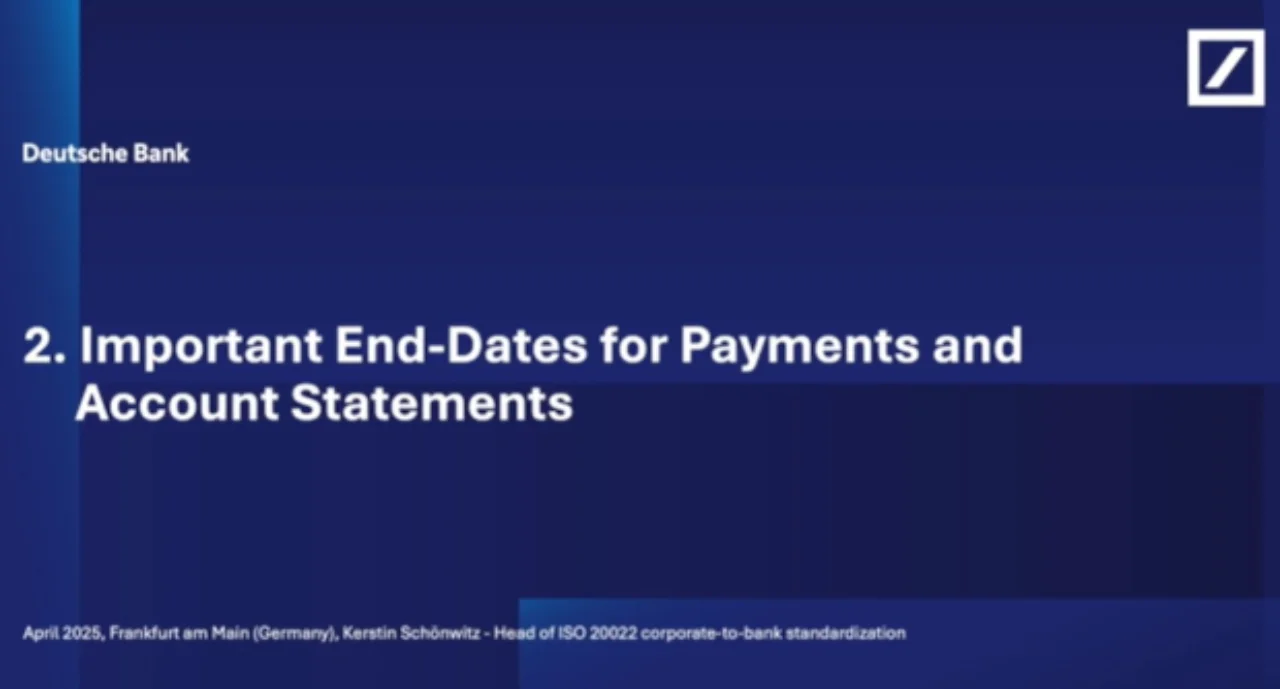 Important End-Dates for Payments and Account Statements