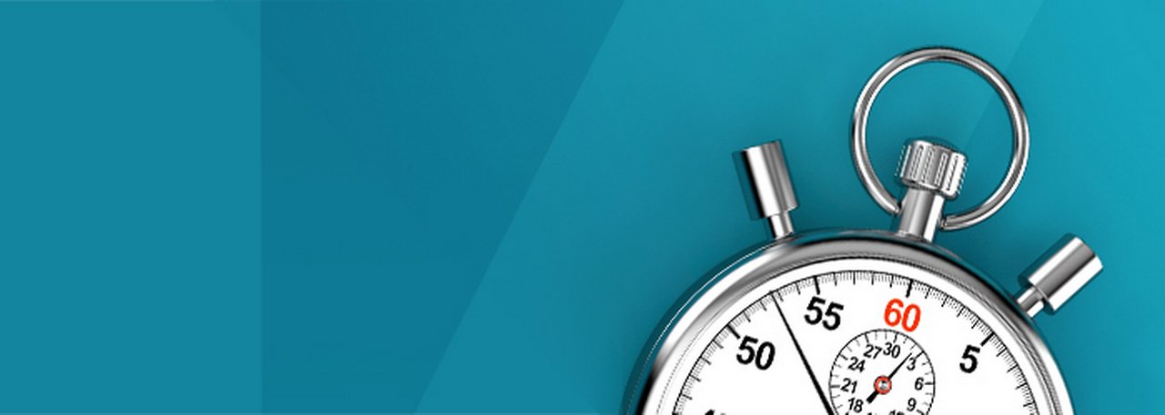 Stopwatch on blue background