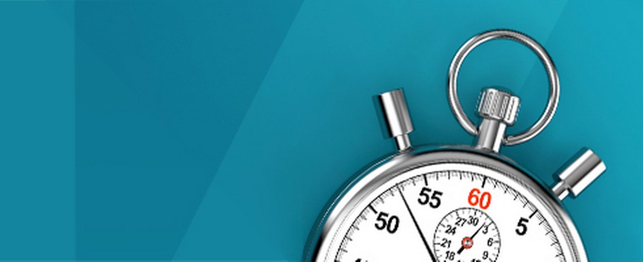 Stopwatch on blue background