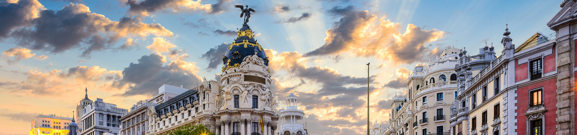 Epic image of buildings in Madrid