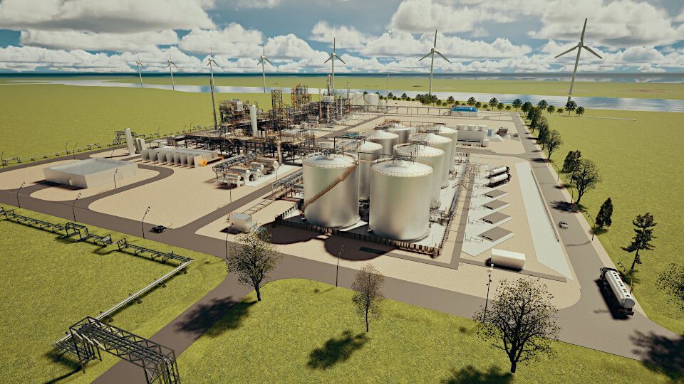 Plan of new SkyNRG SAF facility