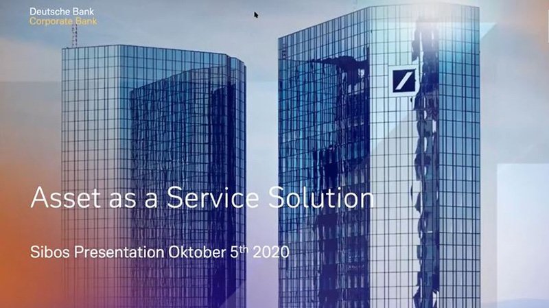 Trade finance: Asset as a service